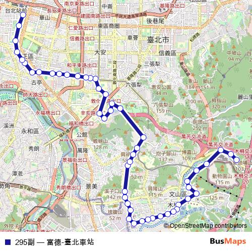 295副 bus Line Map