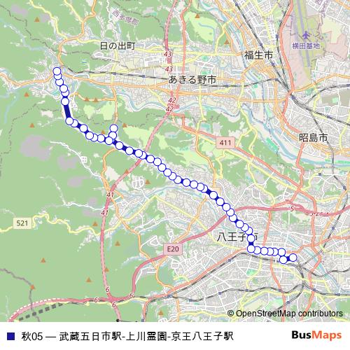 秋05 bus Line Map