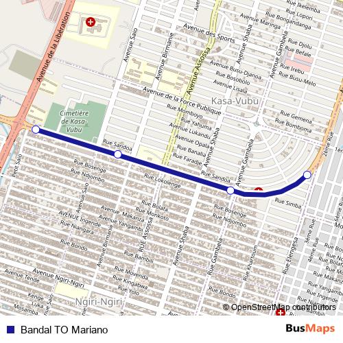 Bandal TO Mariano bus Line Map
