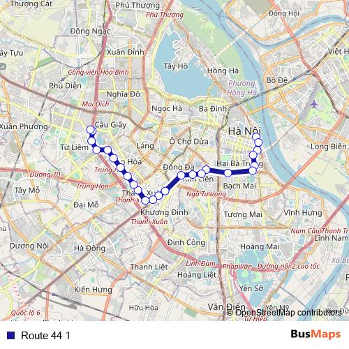 Route 44 1 bus Line Map