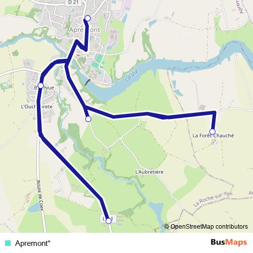 Apremont* bus Line Map