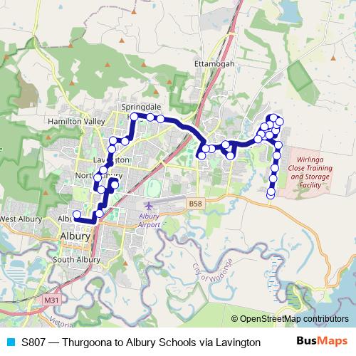 S807 bus Line Map