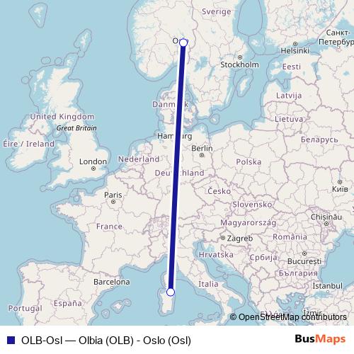 OLB-Osl air Line Map