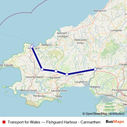 Transport for Wales rail Line Map