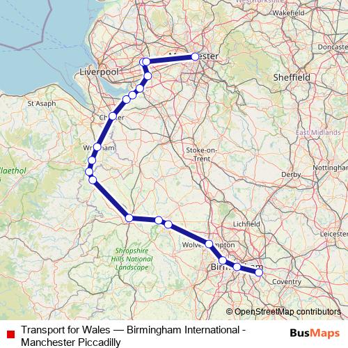 Transport for Wales rail Line Map