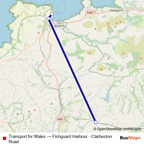 Transport for Wales rail Line Map