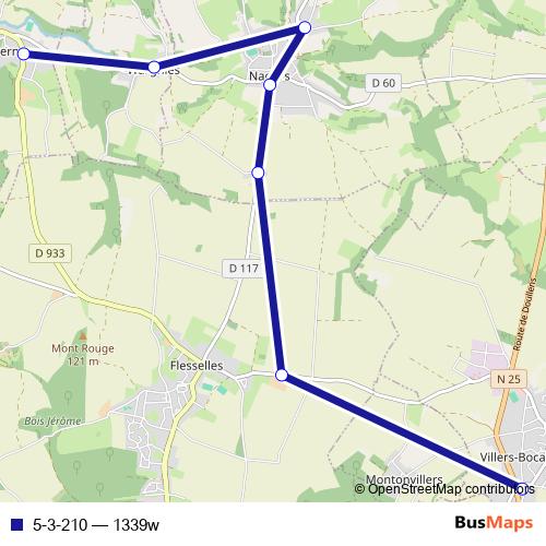 5-3-210 bus Line Map