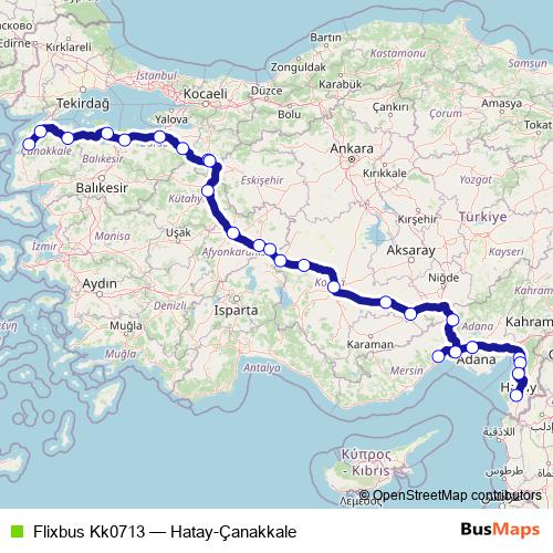 Flixbus Kk0713 bus Line Map