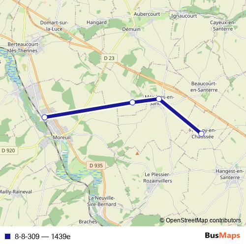 8-8-309 bus Line Map