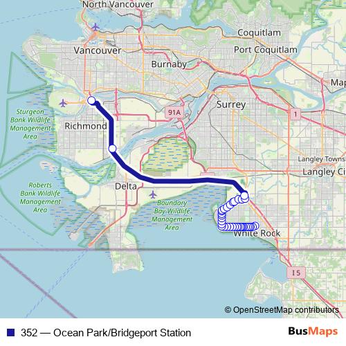 352 bus Line Map