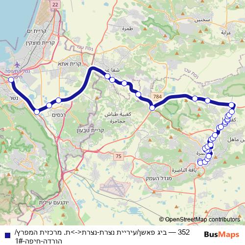 352 bus Line Map