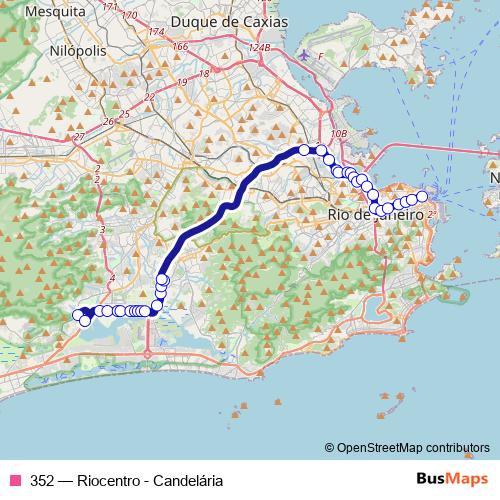352 bus Line Map