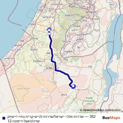 352 bus Line Map