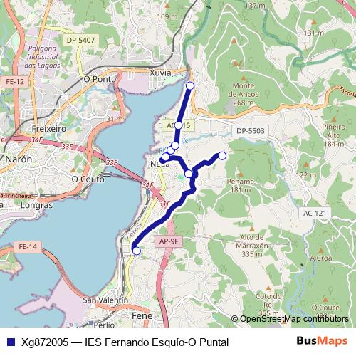 Xg872005 bus Line Map