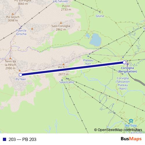 203 cable-car Line Map