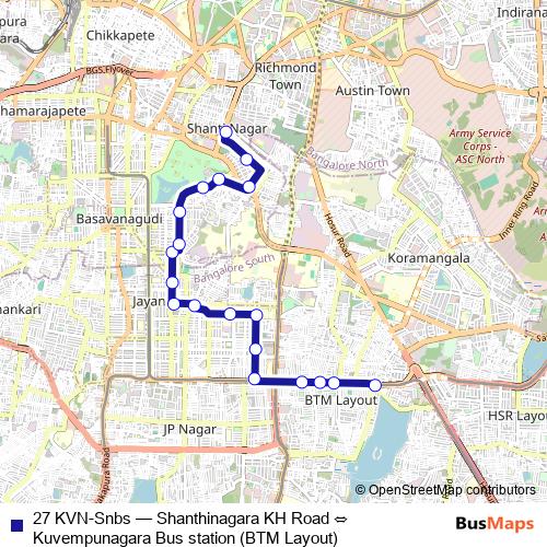 27 KVN-Snbs bus Line Map