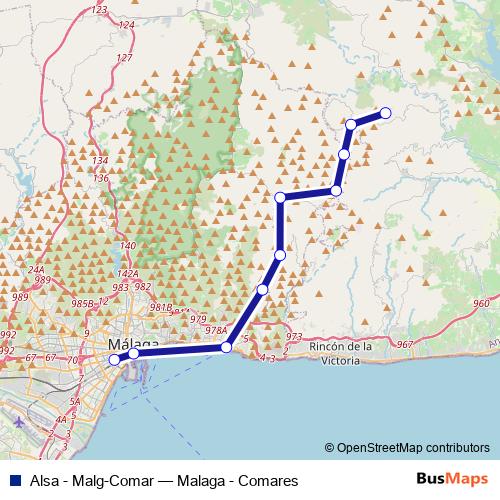 Alsa - Malg-Comar bus Line Map