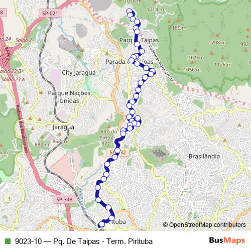 9023-10 bus Line Map