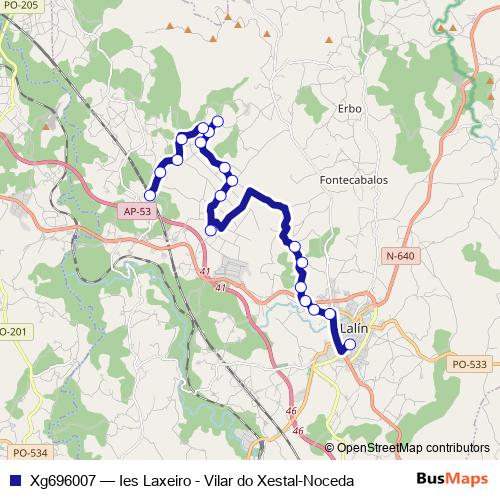 Xg696007 bus Line Map