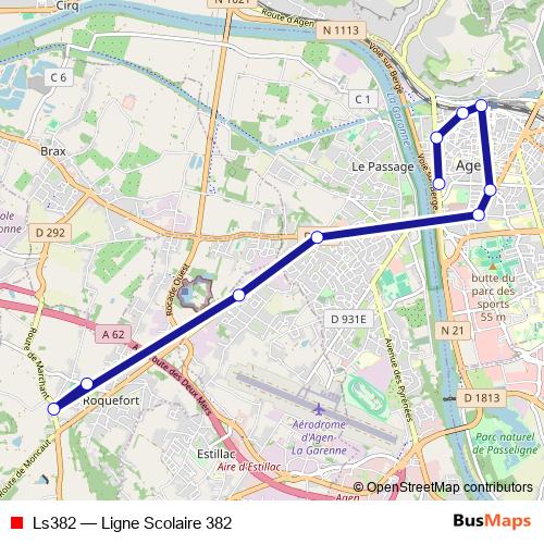 Ls382 bus Line Map