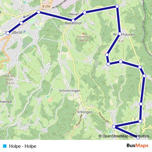 Holpe - Holpe tram Line Map
