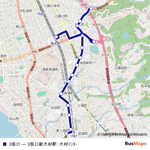 3坂口 bus Line Map
