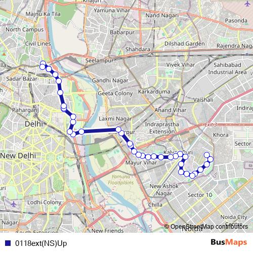 0118ext(NS)Up bus Line Map