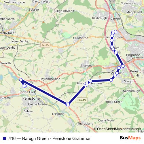 416 bus Line Map