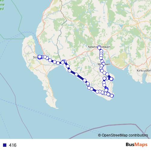 416 bus Line Map