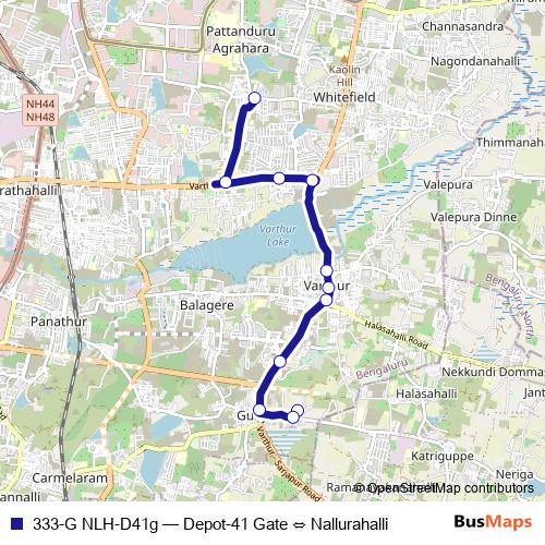 333-G NLH-D41g bus Line Map
