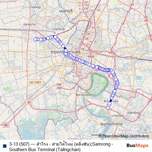 3-13 (507) bus Line Map