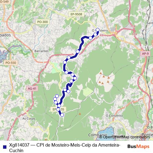 Xg814037 bus Line Map