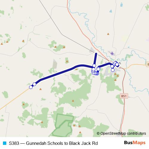 S383 bus Line Map