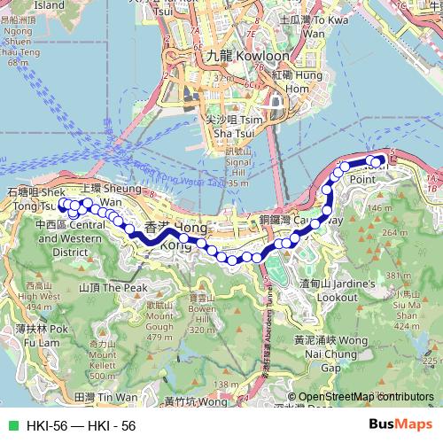 HKI-56 bus Line Map