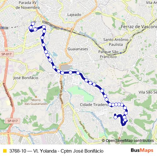 3768-10 bus Line Map