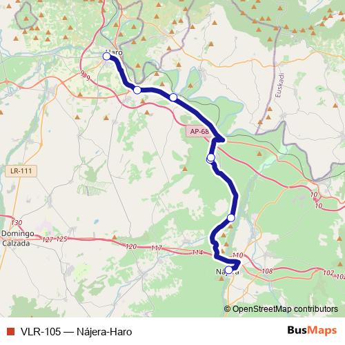 VLR-105 bus Line Map