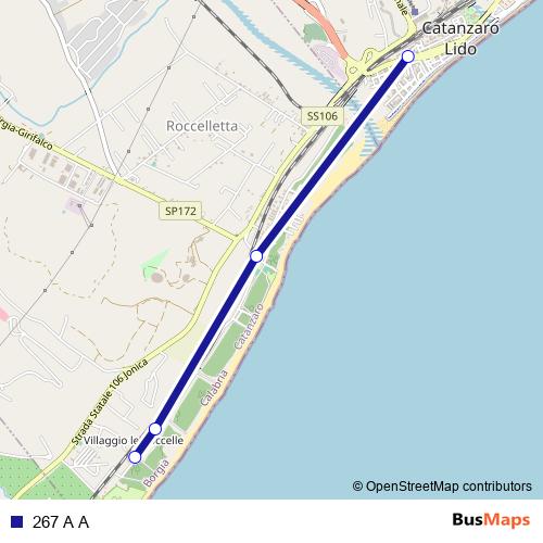 267 A A bus Line Map