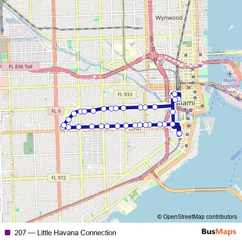 207 bus Line Map