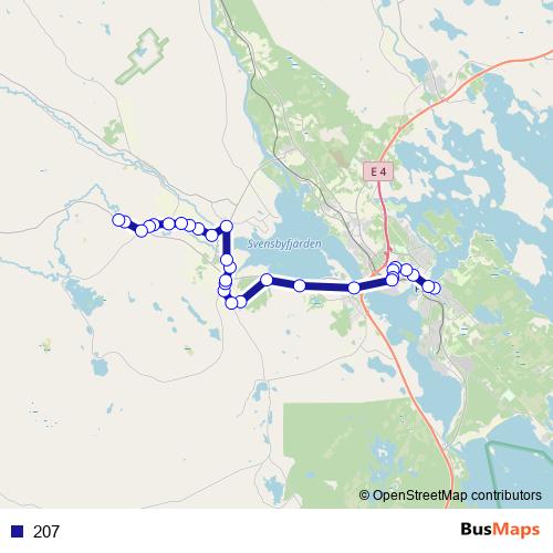 207 bus Line Map