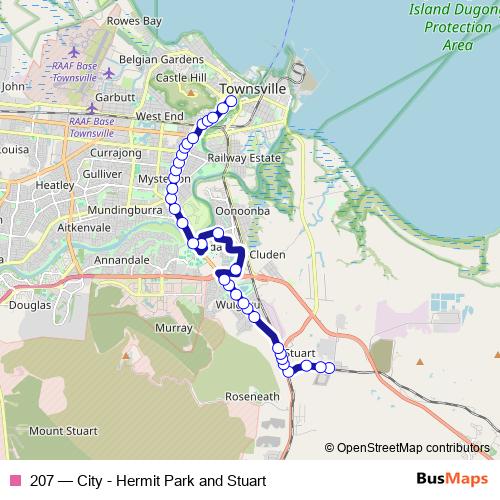 207 bus Line Map