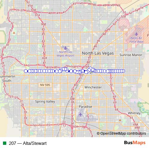 207 bus Line Map