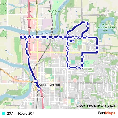 207 bus Line Map