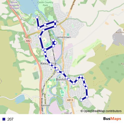 207 bus Line Map
