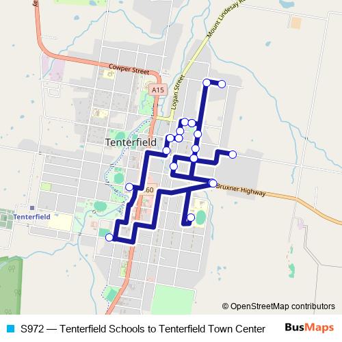 S972 bus Line Map