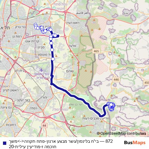 872 bus Line Map