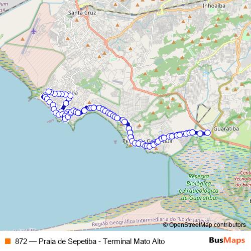 872 bus Line Map