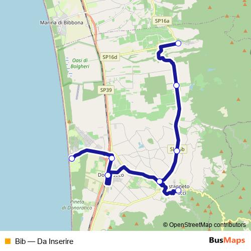 Bib bus Line Map