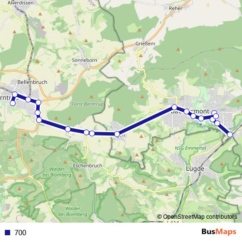 700 bus Line Map