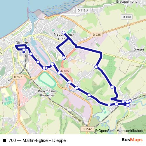 700 bus Line Map