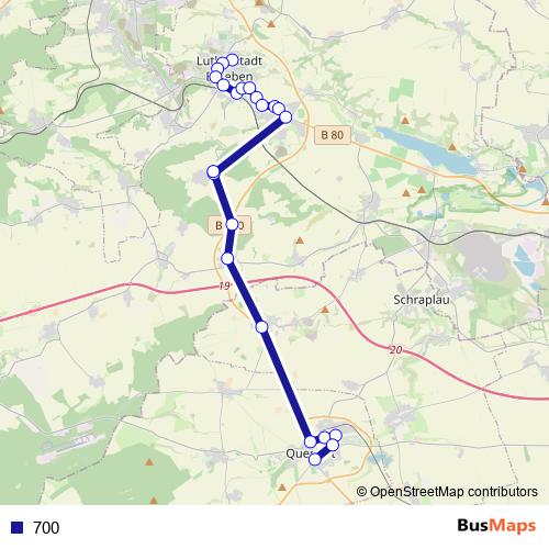 700 bus Line Map